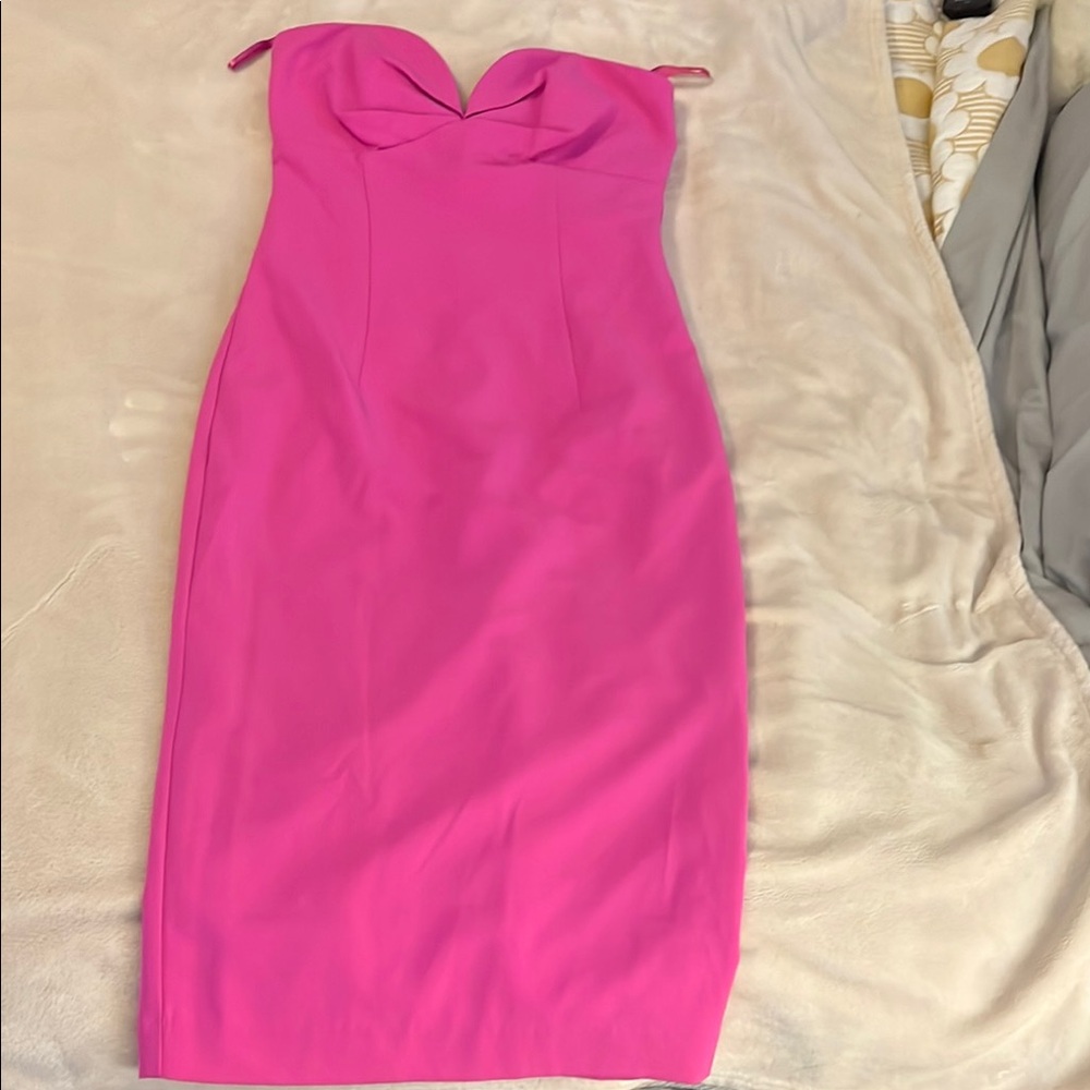 Elegant Pink Strapless Dress